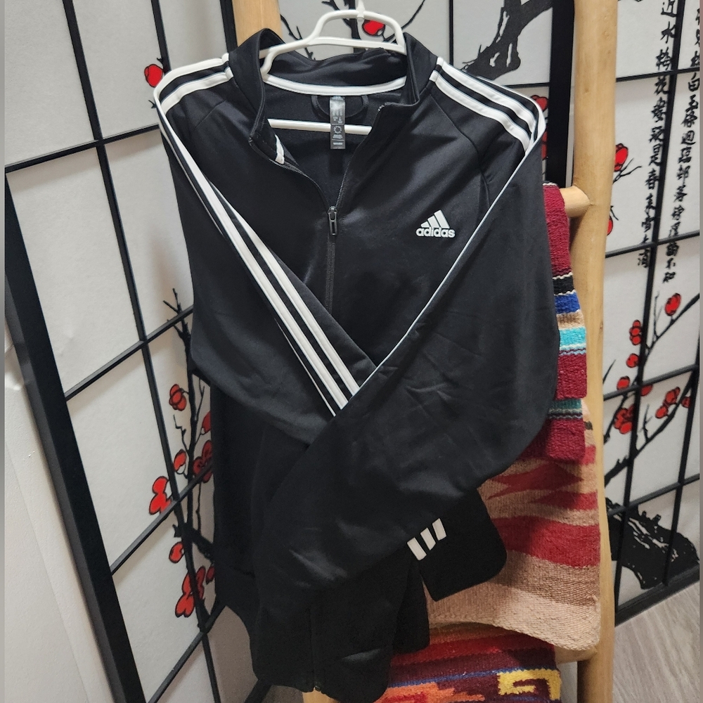 ADIDAS black track jacket 3x mens